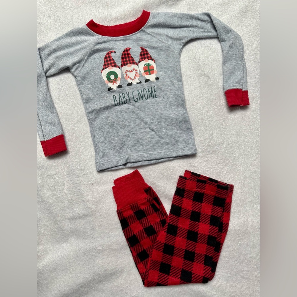Jaclyn Intimates Baby Gnome Plaid 18m Boys Two Piece Pajamas